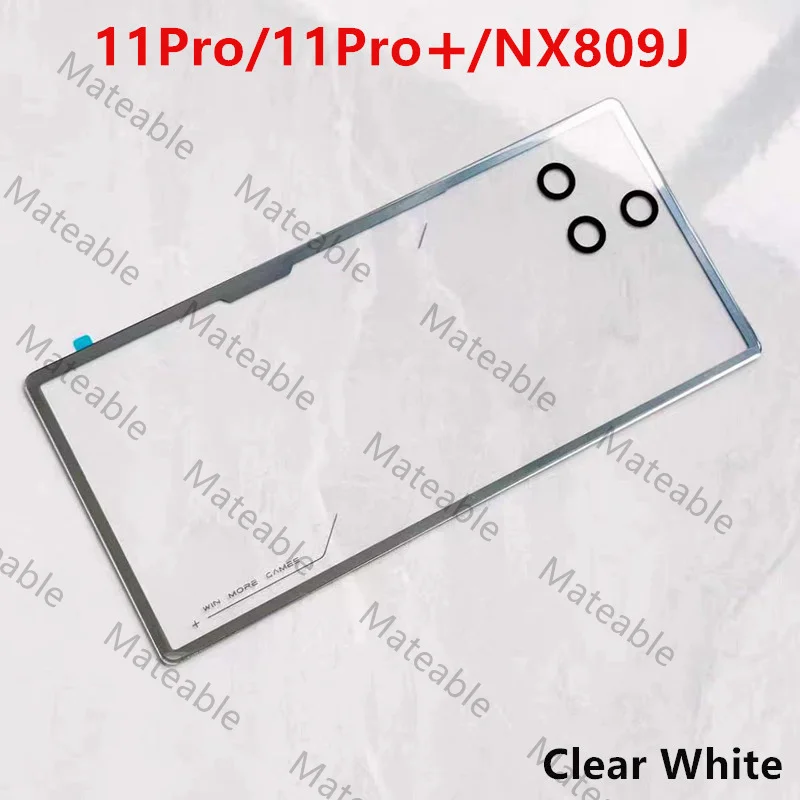 11Pro Rear Back Cover For ZTE Nubia Red Magic 11 Pro Plus  Battery Housing Case Replace Repair Spare Parts + Camera Lens