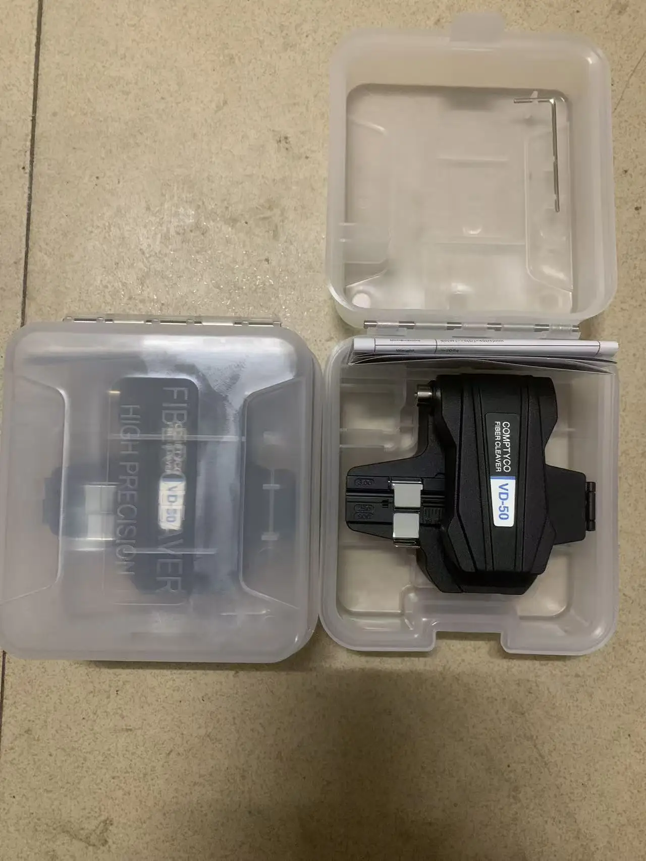 vd-50-fiber-cleaver-fully-automatic-one-step-optical-fiber-cutter-optical-fiber-fusion-splicer-knife-for-ftth-tools