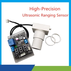 Ultrasonic Ranging Sensor de Movimento, Sonda Impermeável, Módulo Distância, Alta Precisão, Display LED, Painel De Saída Do Relé, 12V