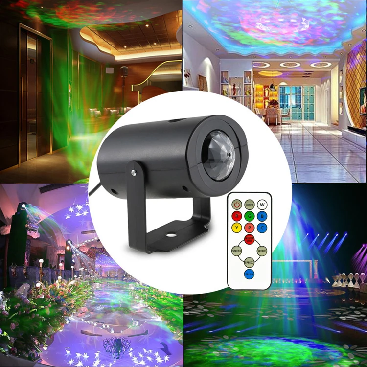 7 Color LED Star Lamp Remote Control IP65 Marine Dynamic Water Pattern Lights for Party Decorations Park Lighting Atmosphere