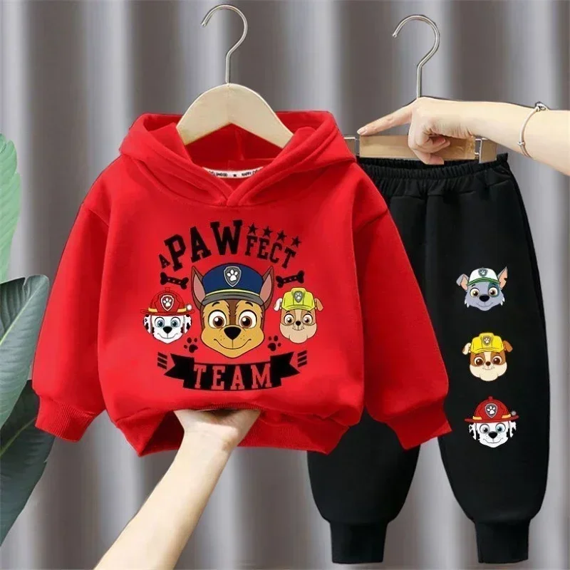 PAW Patrol Autumn Long Sleeved Pullover Long Pant Two Piece Suit for Children Clothing Suits Boys Sweatpant Sets Kids Tracksuit