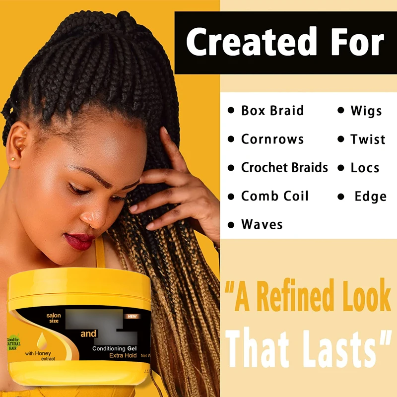 Shine And Jam For Braiders Extra Hold Shining and Conditioning Hair Gel Styling Gel Great for Braiding Twisting Smooth Edges