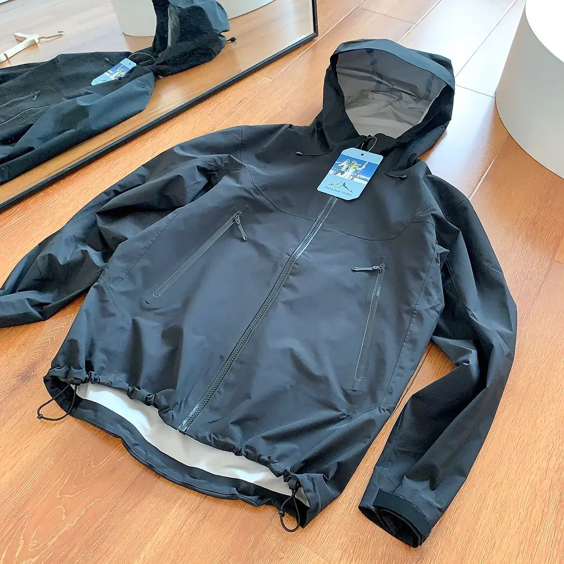 MeiLan Outdoor Men's Windproof and Waterproof Jacket Spring and Autumn Hard Shell Jacket Laminated Rainproof Ski Trendy Jacket