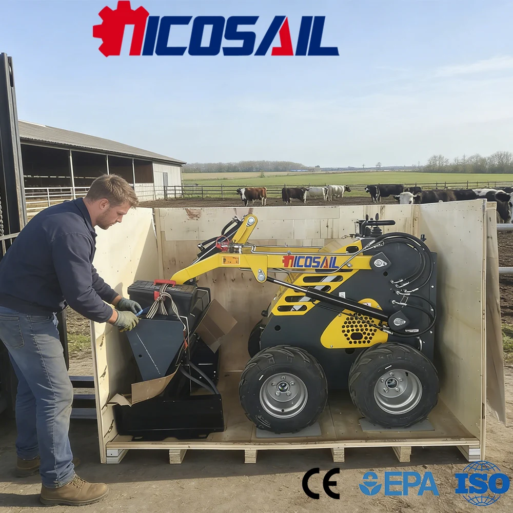 

Малогабаритный мини-погрузчик 380E с сертификатом CE, стандарт Евро-5, многофункциональный, компактный дизайн для ландшафтных работ и садовых участков