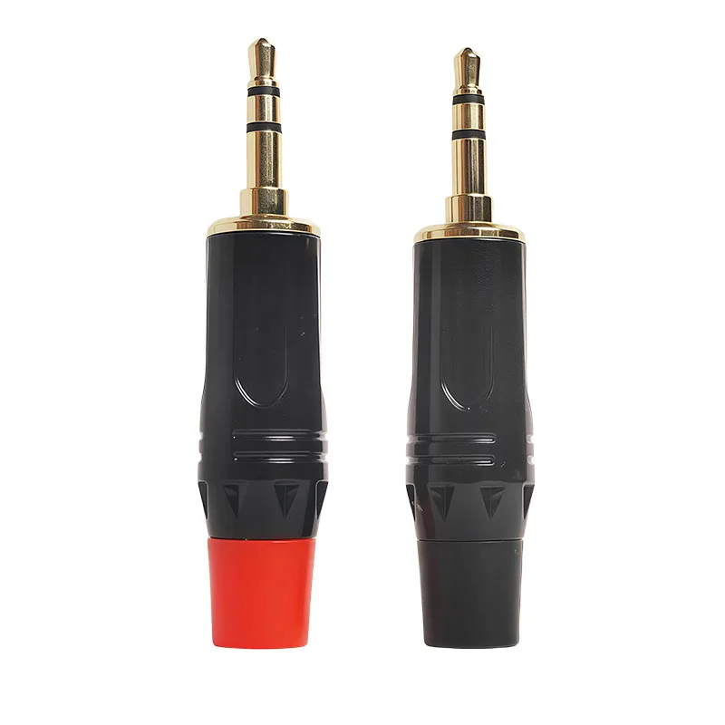 Gold-Plated 3.5mm Stereo Audio Plug - for Headphone Microphone DIY Soldering Connector