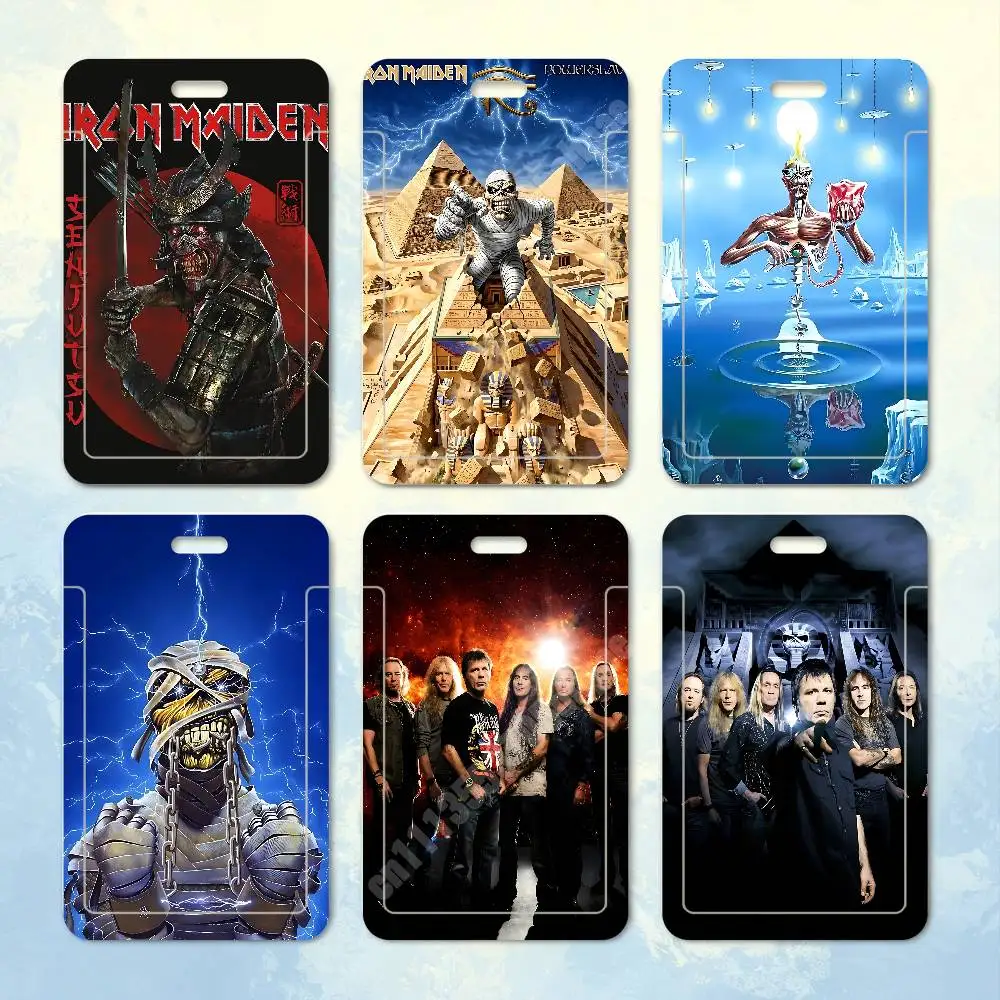 Eddie The Head Band I-Iron M-Maiden Plastic Card Holder Worker ID Card Clear Transparent Employee Visitor Pass