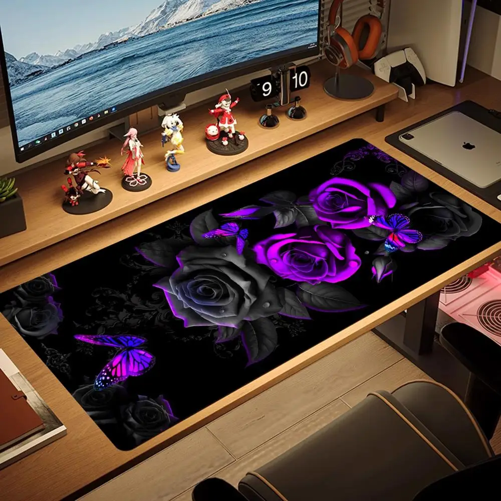 

Игровой коврик для мыши Art Flowers Design, коврик для ноутбука, большой мини-ПК, коврик для мыши, XXL, игровой планшет, резиновый замок, настольный коврик, компьютерный геймерский офис