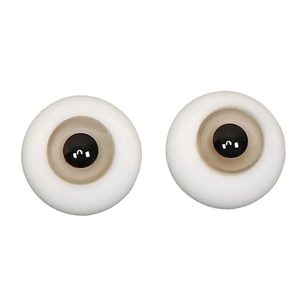

Lifelike Glass Doll Eyeballs 10mm Gray Safety Eyes BJD Acrylic for Ball Jointed Dolls Plush Animals and DIY Replacement
