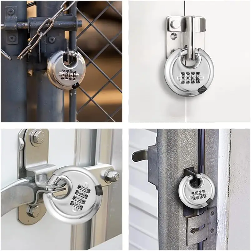 4 Digitals Code Password combinazione lucchetto in acciaio inossidabile accessori Hardware lucchetto intelligente impermeabile sicurezza