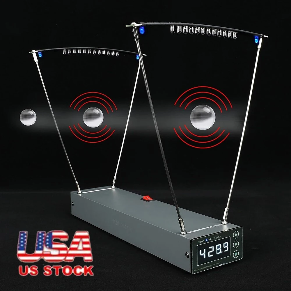 

Velocity Speed Measuring Instruments 4-6500FPS Energy 0.1-6000J Slingshot Bow Steel Ball Speed Meter Shooting Archery Tool