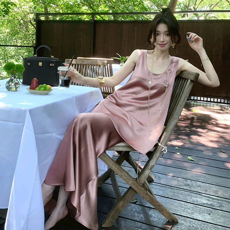 

SYA Xiaoxi High Waist Crop Top And Skirt Set Women's Summer Faion Two-Piece Suit Acetate Material Comfortable And Sli