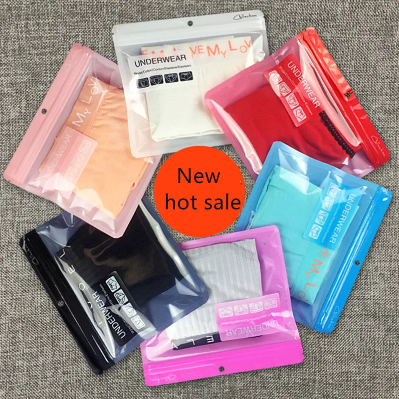 100pcs/lot Underwear Panties Jewelry Cosmetic Sock Scarf Mask Daily Necessities White Bone Cartilage Zipper Ziplock Transparent