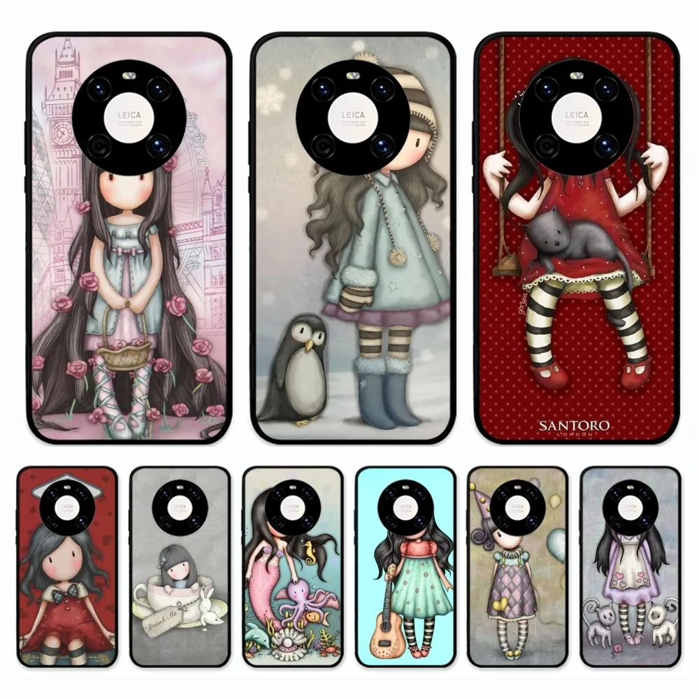 S-Santoro-Gorjuss Cute Cartoon Girl Phone Case For Huawei Mate 10 20 30 40 50 lite pro Nova 3 3i 5 6 SE 7 pro 7SE