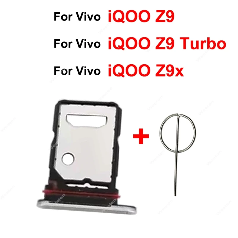 For Vivo IQOO Z9 Z9 Turbo Z9X 5G SIM Card Tray Holder Sim Card Slot Socket Replacement