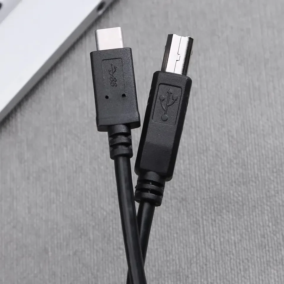 1M 2M 3M 5M USB 2.0 Data Cable Type-C To USB-B Print Cord Compatible with Thunderbolt3 Laptop for Printer Scanner MIDI Keyboard