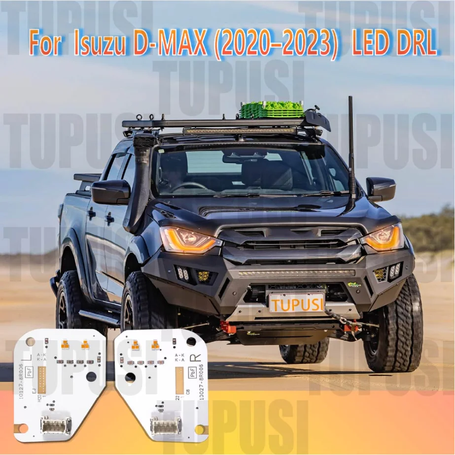 

Amber White LED DRL Daytime Running Light Chip Module for Isuzu D-Max 2021+ Headlight Upgrade Replacement Accessory