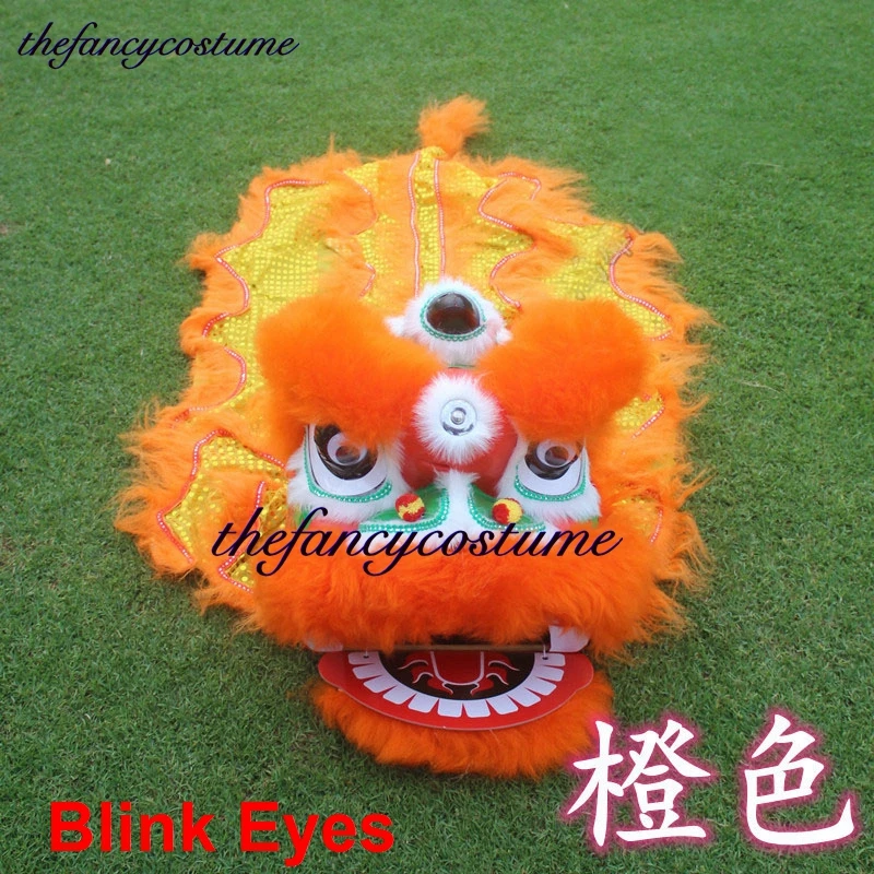 Blink Eyes 14 inch Christmas Lion Dance Mascot Costume Kids Children 5-12Age Cartoon Event Stage Outfit Party Carnival Festival