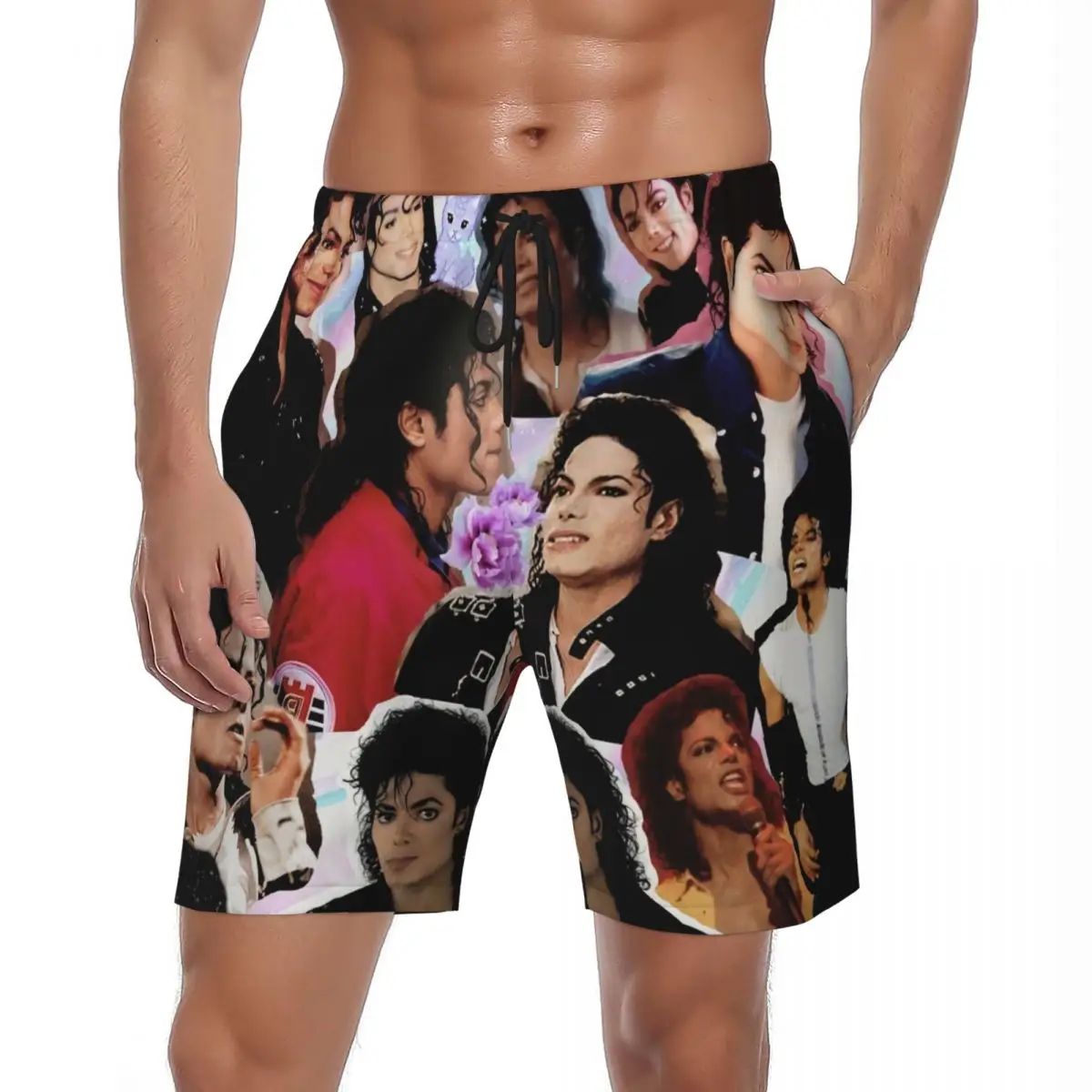 

MJ M-Michaels King Of Pop Board шорты летние J-Jacksons фото спортивные пляжные шорты для фитнеса мужские быстросохнущие плавки