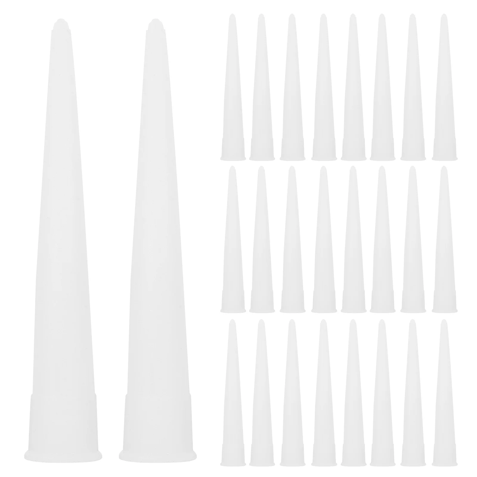 60 peças bicos de tubo de plástico tampas de calafetagem acessórios de dispositivo de calafetagem cola selante de tubo