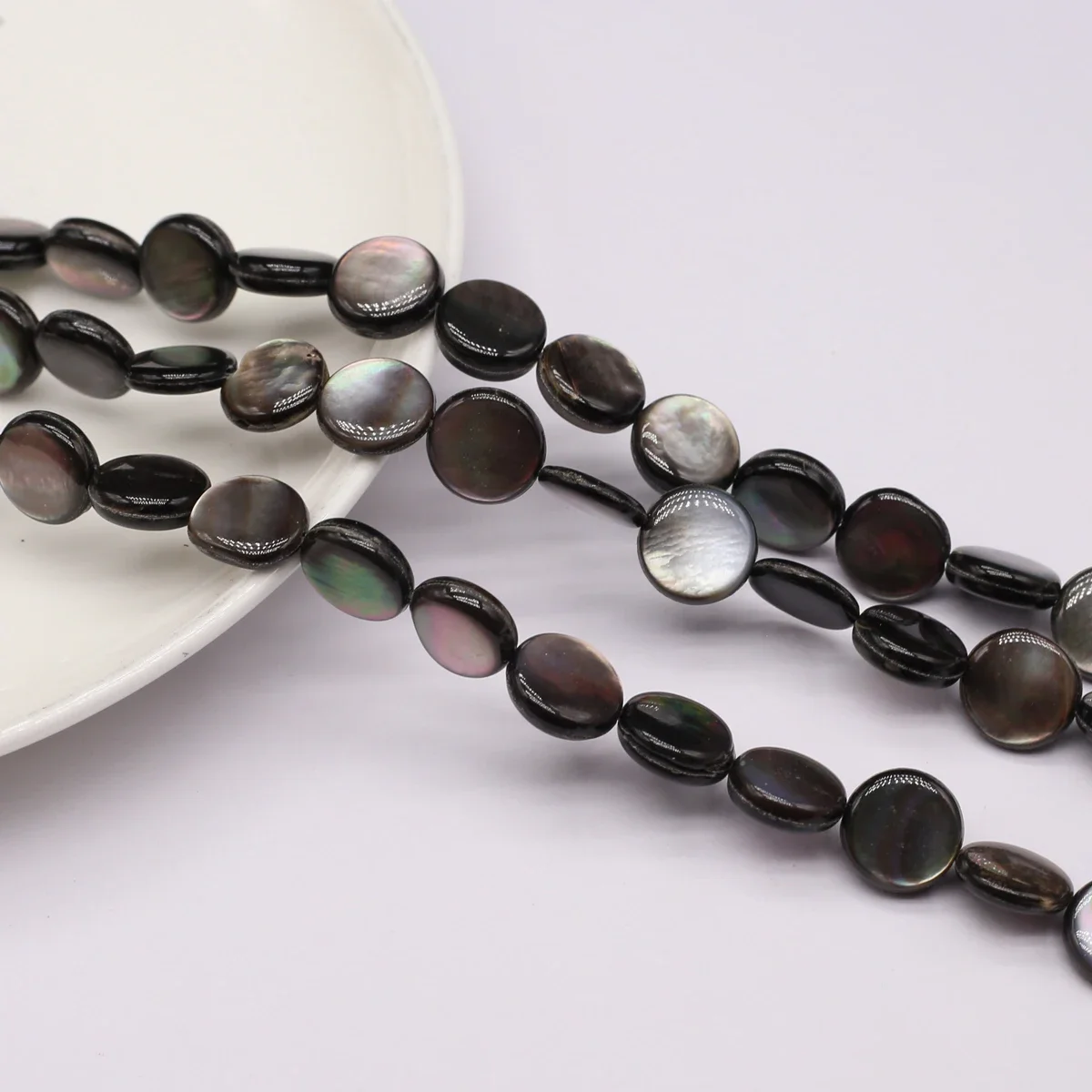 

10x10mm Big Black Round Shell Natural Freshwater Bead Exquisite Women Jewelry Making DIY Necklace Bracelet Earrings Accessory