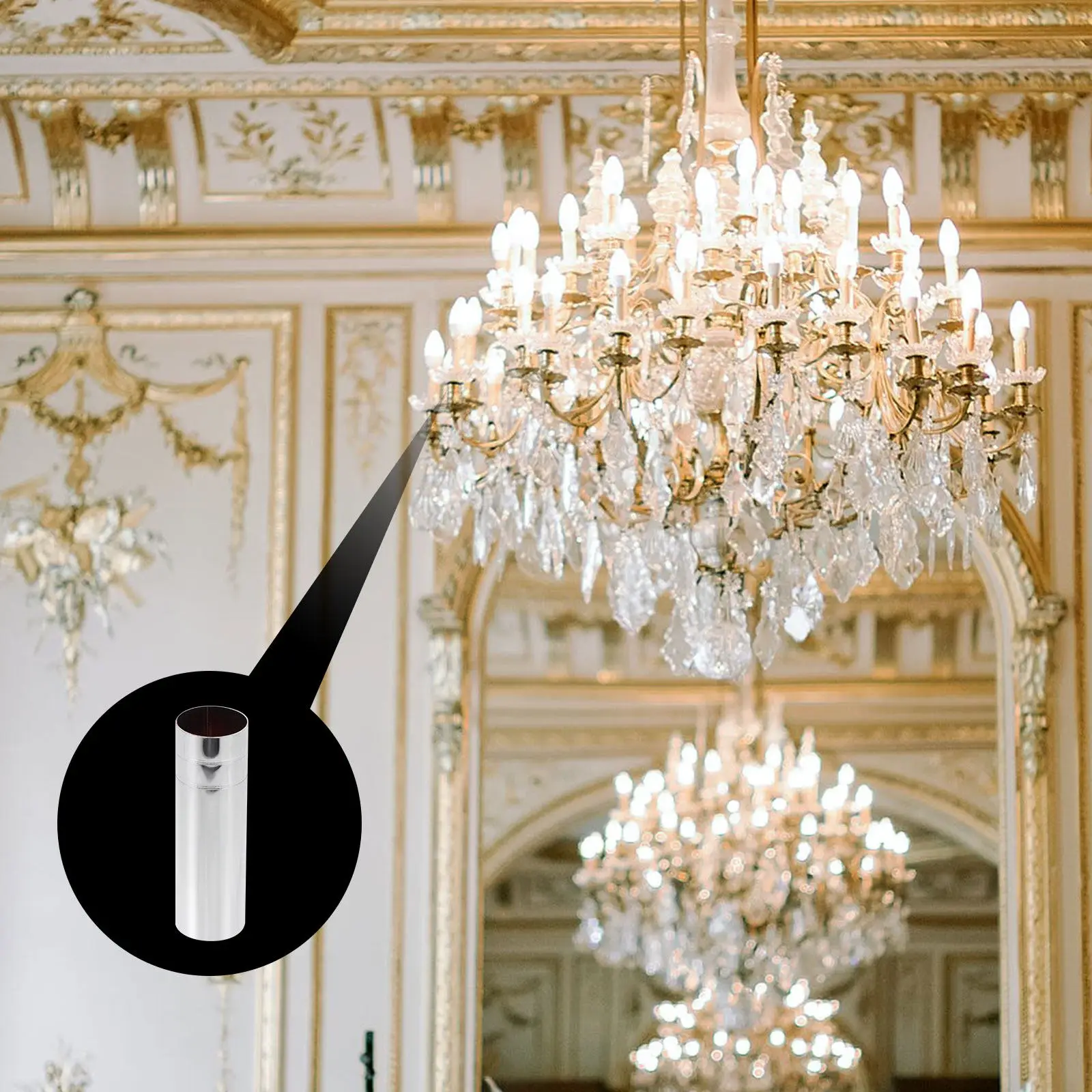 

2 шт. Защитные чехлы для основания люстры, для хрустальных люстр, прочные железные детали для осветительных приборов, ретро-стиль