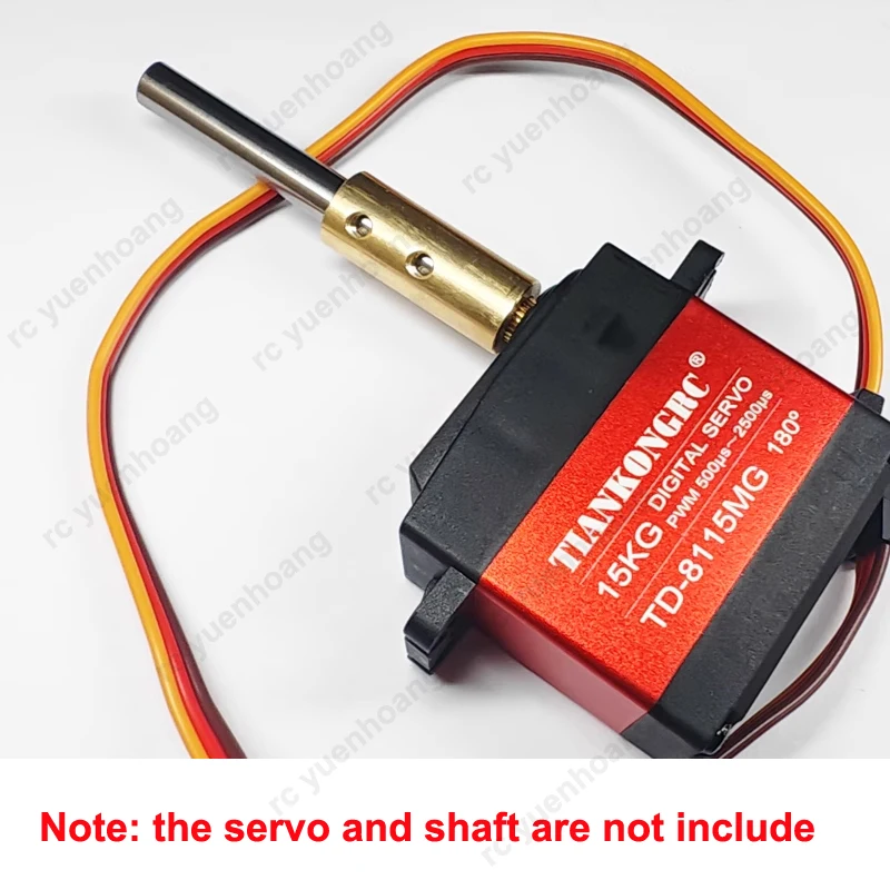 2PCS 25T Servo Shaft Coupler Adapter Shaft Top Hole 6mm Outer Dia 10mm Extension Column Coupling Connector for RC Airplane