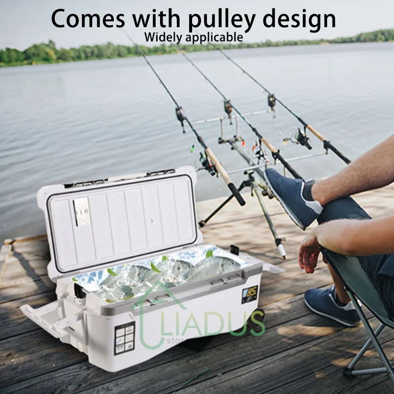 Portable Fishing Cooler Box – Lightweight Multi-Function Insulated Box for Camping, Outdoor BBQ, Cold Chain Delivery,and Vending