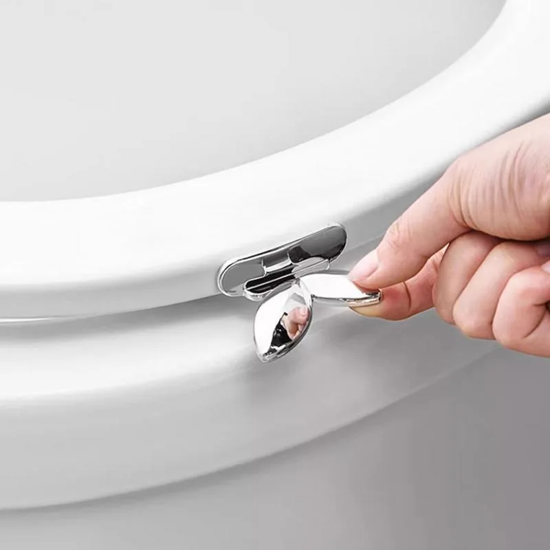 2Pcs Toilet Lid Lifter Self Adhesive No Touch Toilet Seat Flap Lift for Home Office Hotel