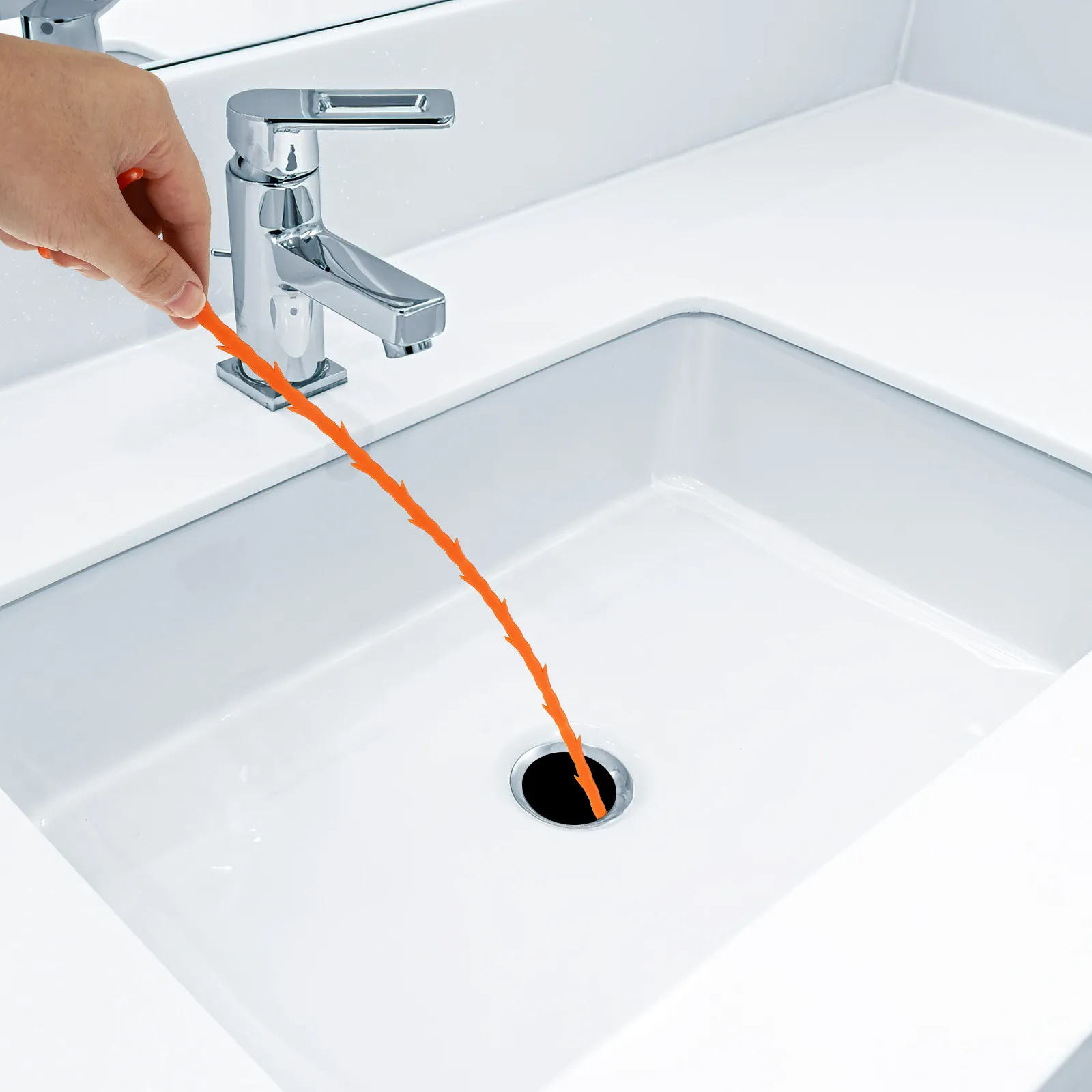 

1Set Drain Cleaner Tool for Sink Bathroom Shower Bathtub Hair Food Solid Obstacle Remover Reusable Plastic Unclogger Stick
