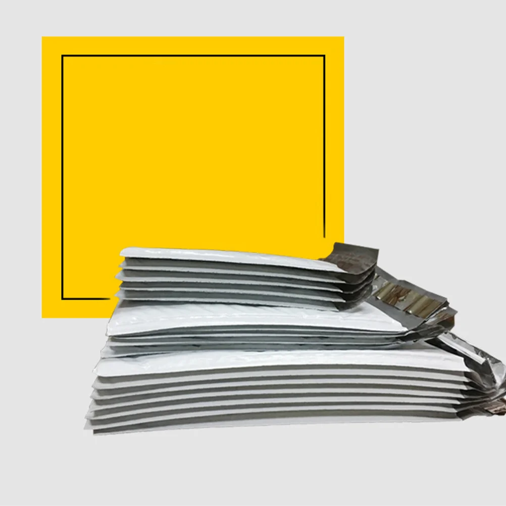 

100Pcs Bubble Padded Envelopes Waterproof Shockproof Self Sealing Mailing Lightweight Office Home School Use 12x14cm