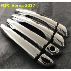 Chrome Door Handle Cover Trim For Hyundai Verna 2017 Accent Grand Avega Car styling