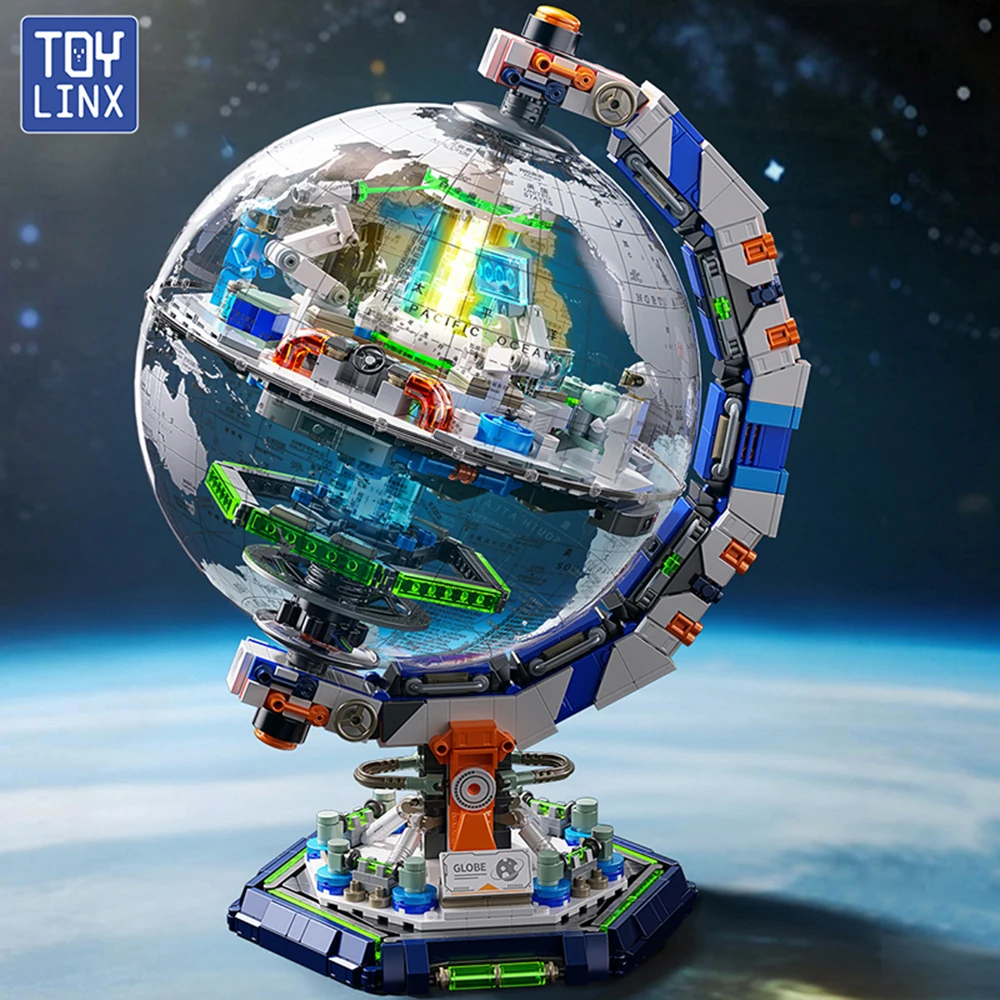 

Globe Building Blocks Creative Technology Space Station High-Tech Earth Model Construction Bricks Set Toy Gifts For Children Toy