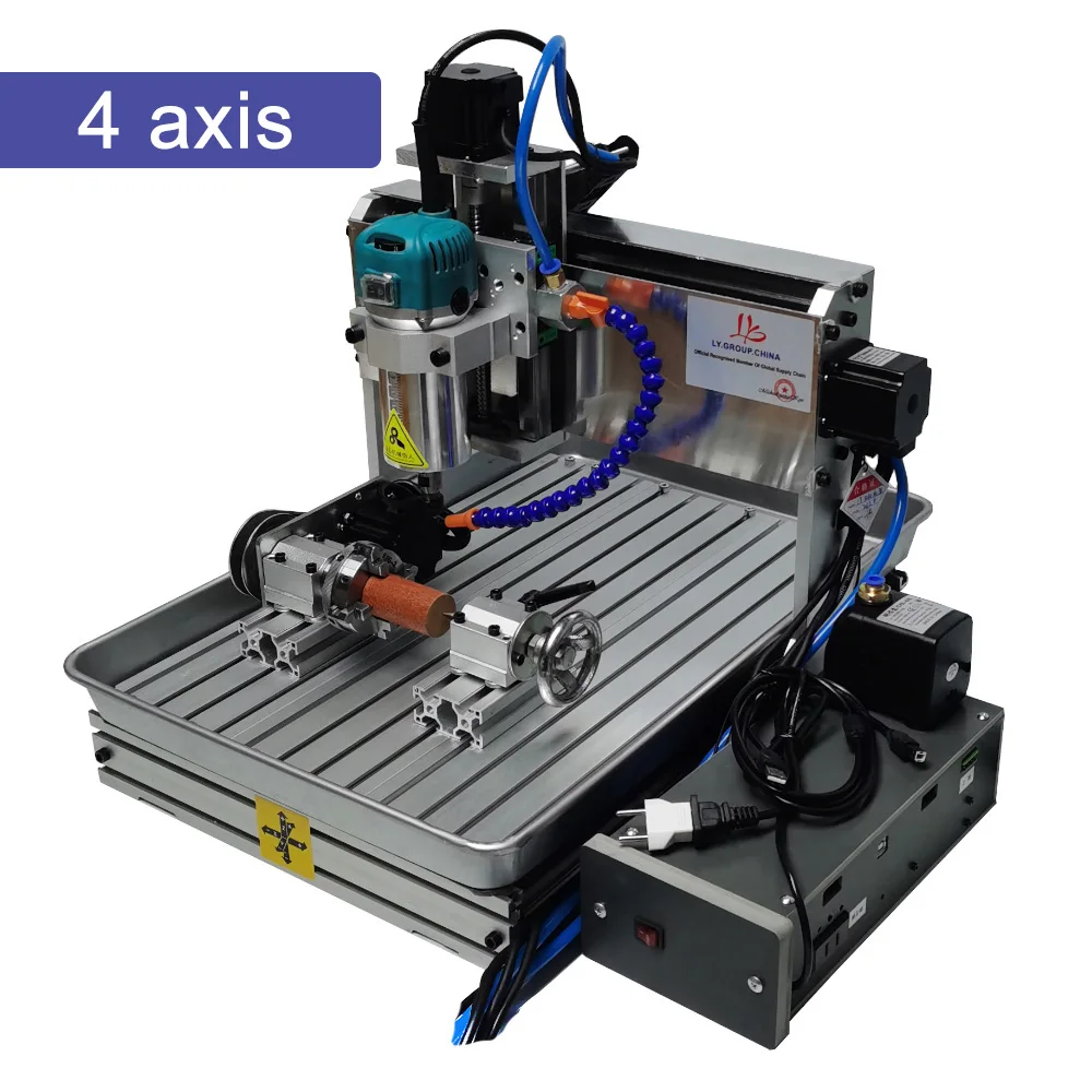 Holz-CNC-Fräse 6040 1500W 4-Achsen 3040 Metall-Gravur- und Bohrmaschine 5-Achsen 3020 PCB-Fräs- und Schnitzmaschine mit Wassertank