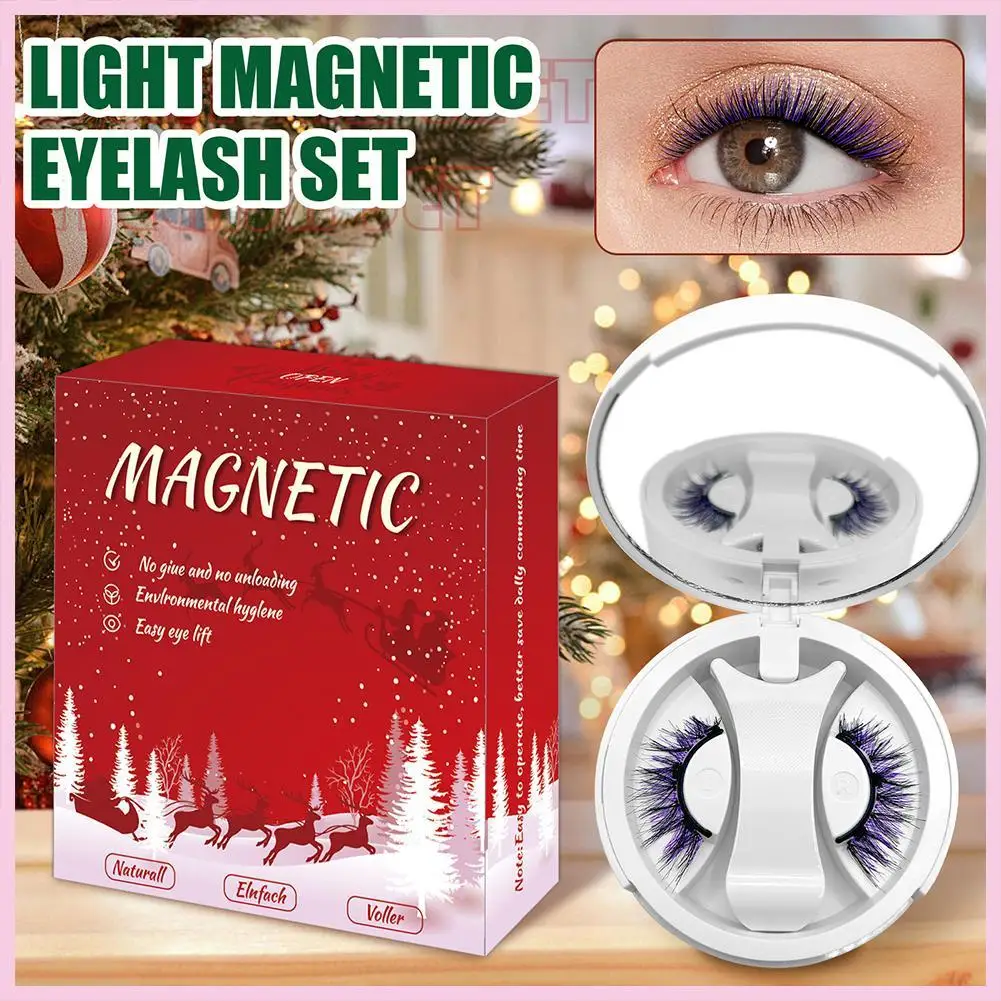 Pestañas postizas de Color de succión magnética, pestañas de guilo cómico, volumen Natural, No se necesita pegamento, reutilizables para fiesta diaria