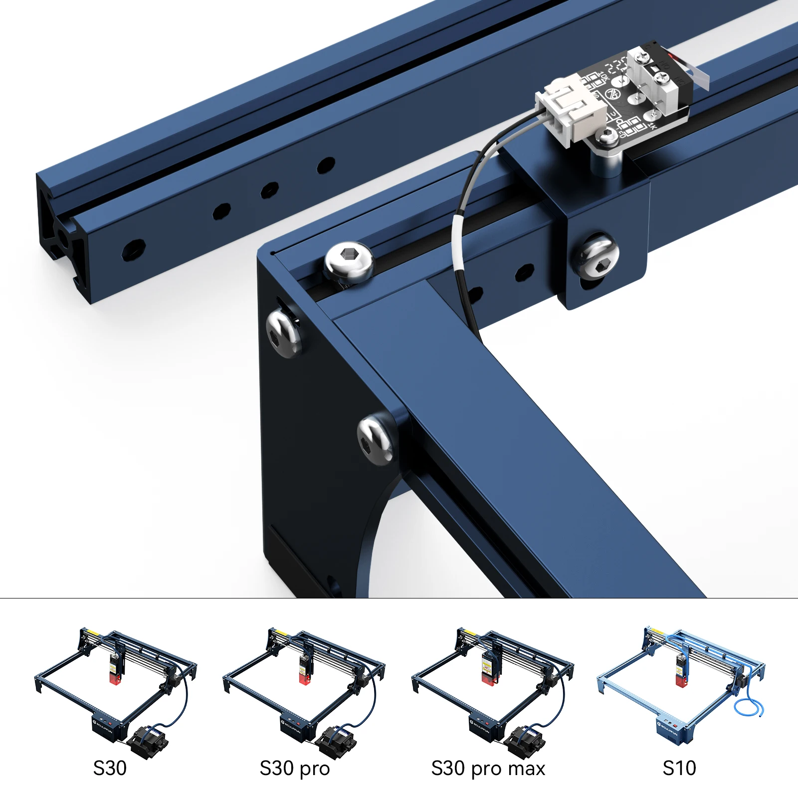 SCULPFUN S10/S30 Engraving Area Expansion Kit For S30/S30 Pro/S30 Pro Max 950x905mm V-slot Aluminum Shaft Directly Installed