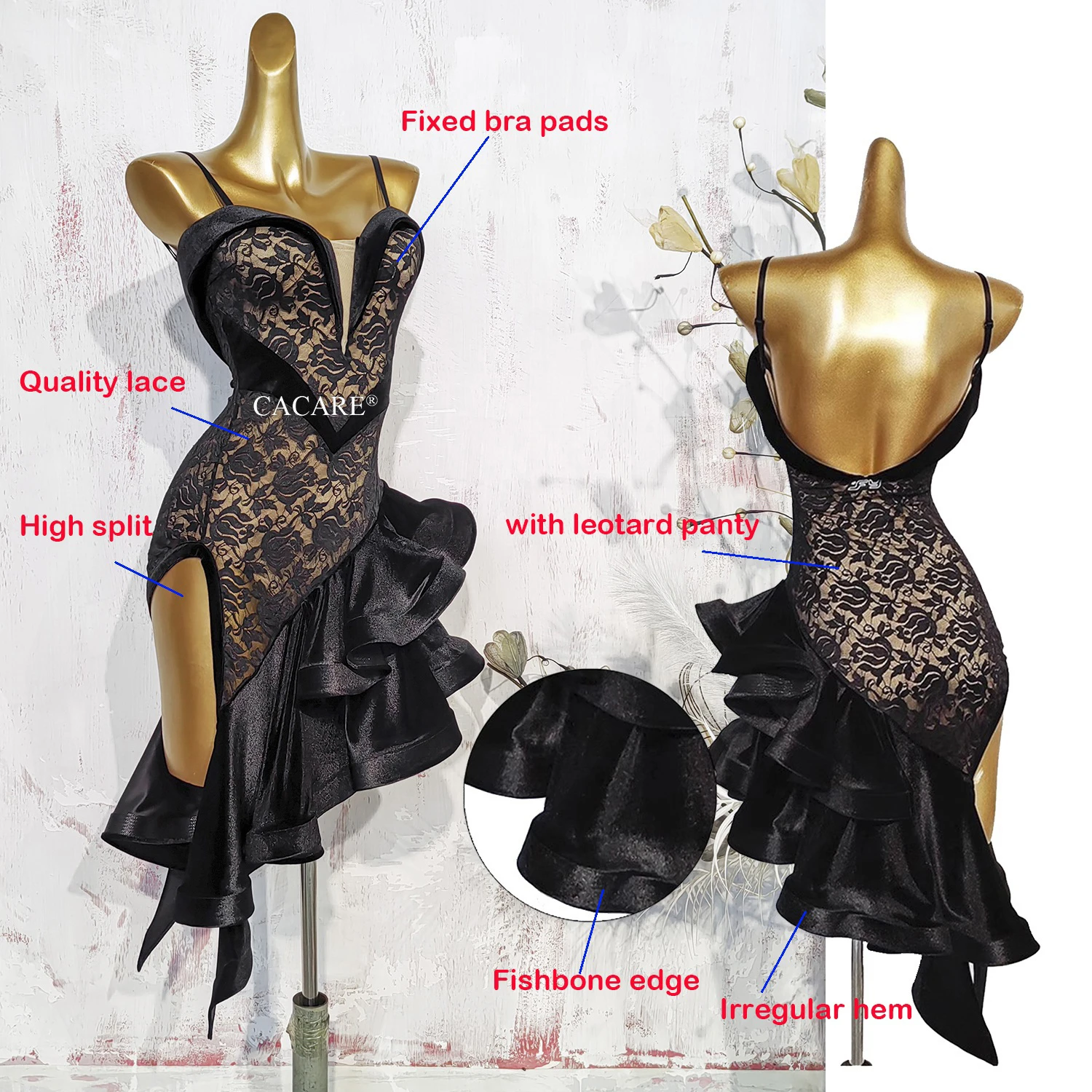 Sexy Latin Dance Dress Clothing Women Latina Salsa Latin Dance Competition Dresses Latin American Training Dress Dropship 0514