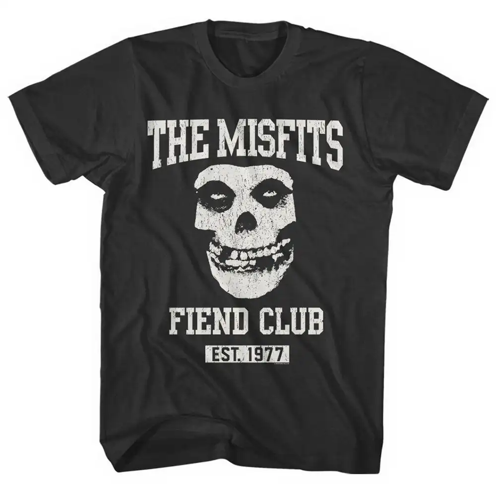 Mini Skull & Logo Misfits Band T-Shirt Cotton Graphic Tee Men Women Summer Streetwear Top