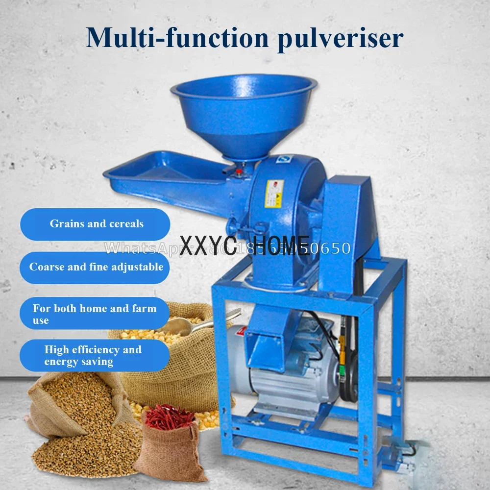 High Power Electric Grinding Machine Grinder Grain Spice Corn Crusher Commercial Household Wet and Dry Food Mill Powder Flour