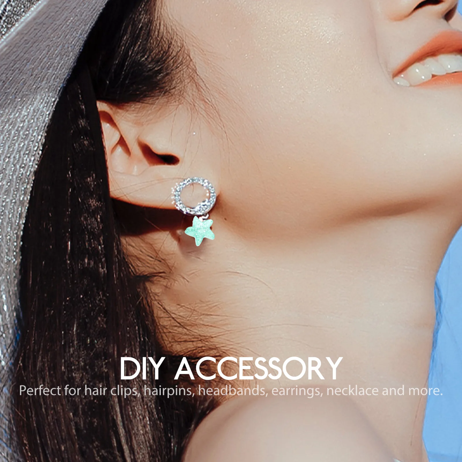 

100pcs Diy Star Spacer For Bracelet Making Diy Jewelry Accessories Handmade Craft Beads Decorative Loose Beads