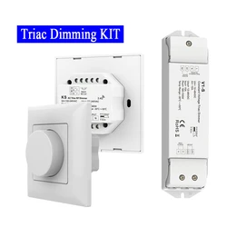 Triac Dimmer KIT 1 CH DC12V 24V 36V LED Controller With Push-Dimming Funtion AC 220V Rotary Dimmer Apply to Triac Dimming System