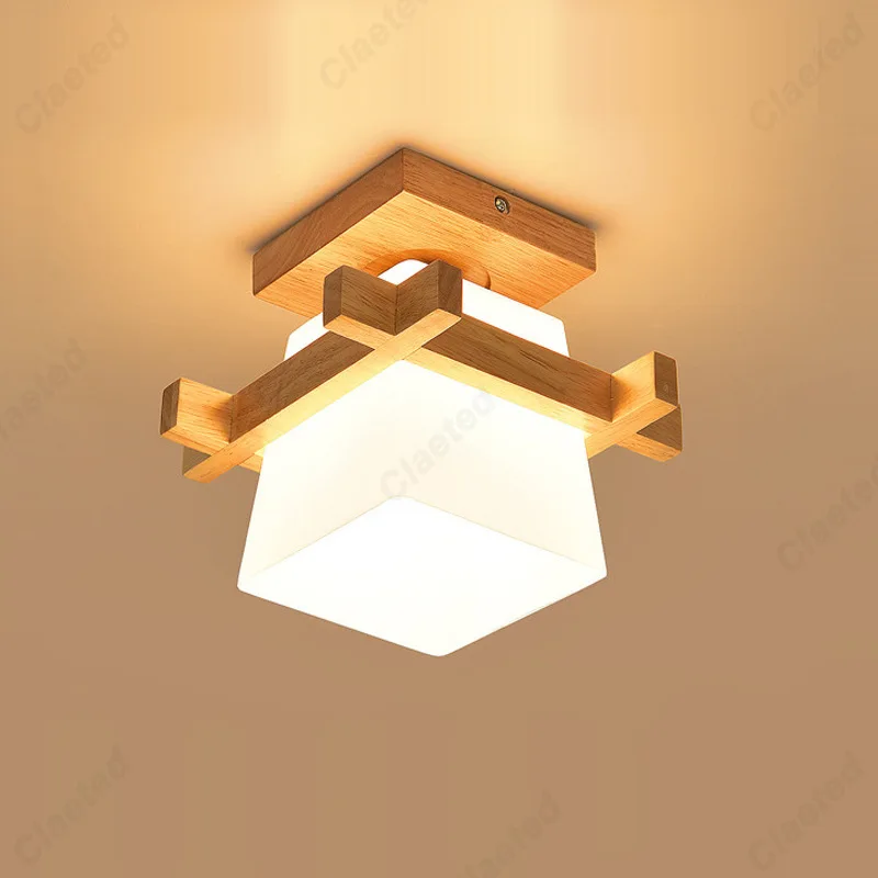 

Европейский новый потолочный светильник из цельного дерева для гостиной, коридора, балкона, спальни, декоративное освещение