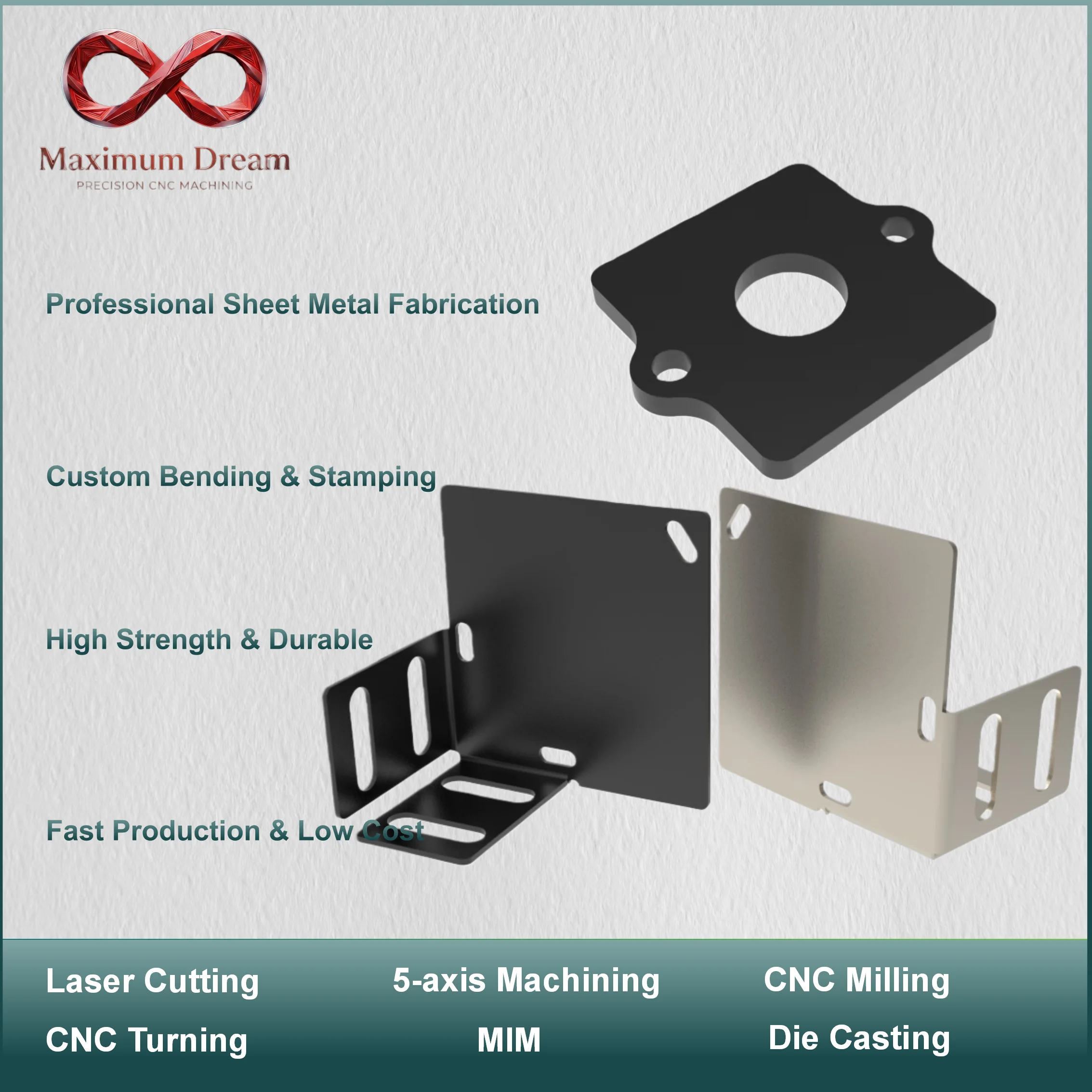 Custom Aluminum Laser Cutting Sheet Metal Bending Fabrication Sandblasted Anodized Electronic Enclosure Box MOQ 1pc image 4