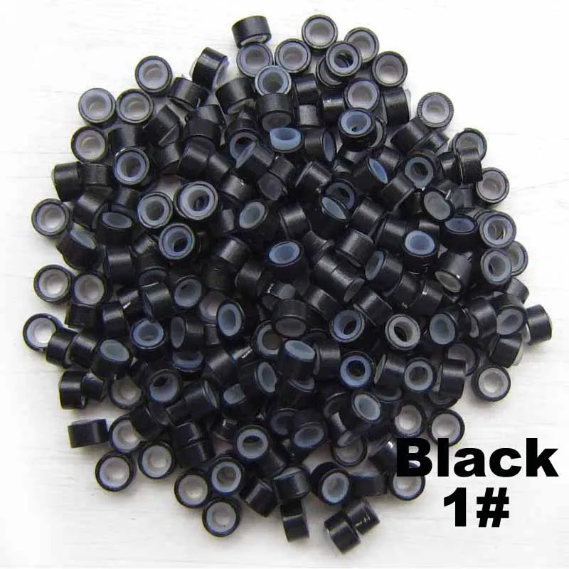 Hair Extensions Tool Kit I-tip Hair Extension Pliers Pulling Hook Bead Device Tool Kits and 100 Pcs 5 mm Micro Links Rings Beads image 2