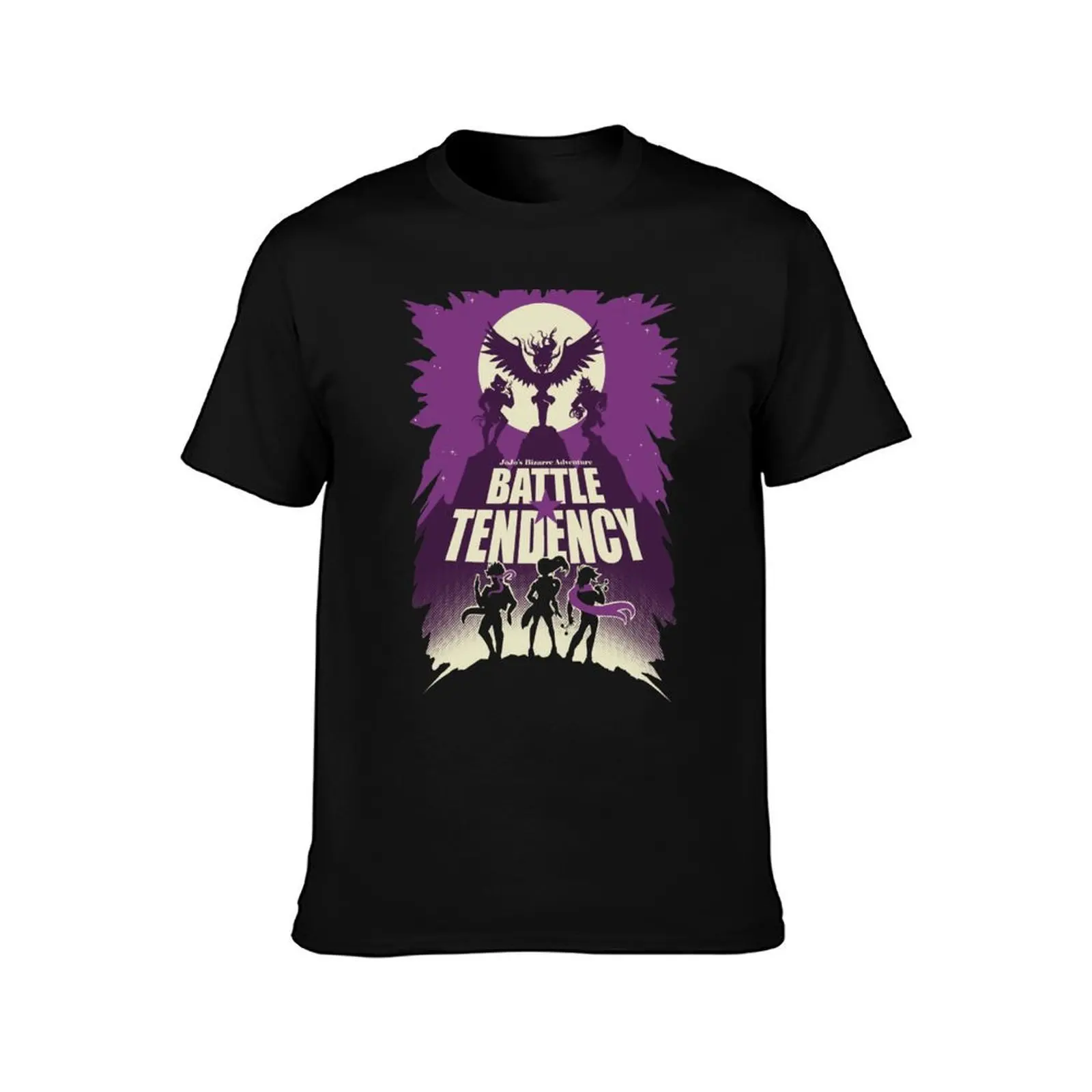 Battle Tendency T-Shirt, Summer Casual Cotton Tee, Oversized Streetwear Tops, Vintage Graphic Print, Loose Fit Short Sleeve