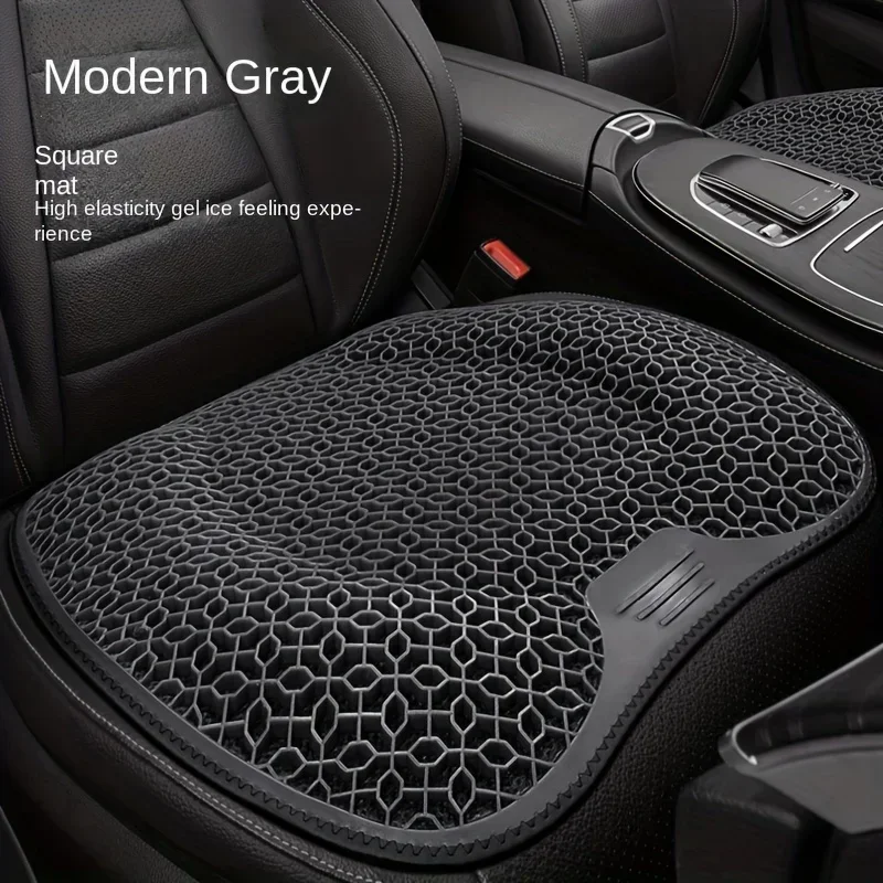Honeycomb Design Gel Cushion Breathable, Soft and Easy to Clean Provides Comfortable Support Elastic Gel Car Seat Cushion