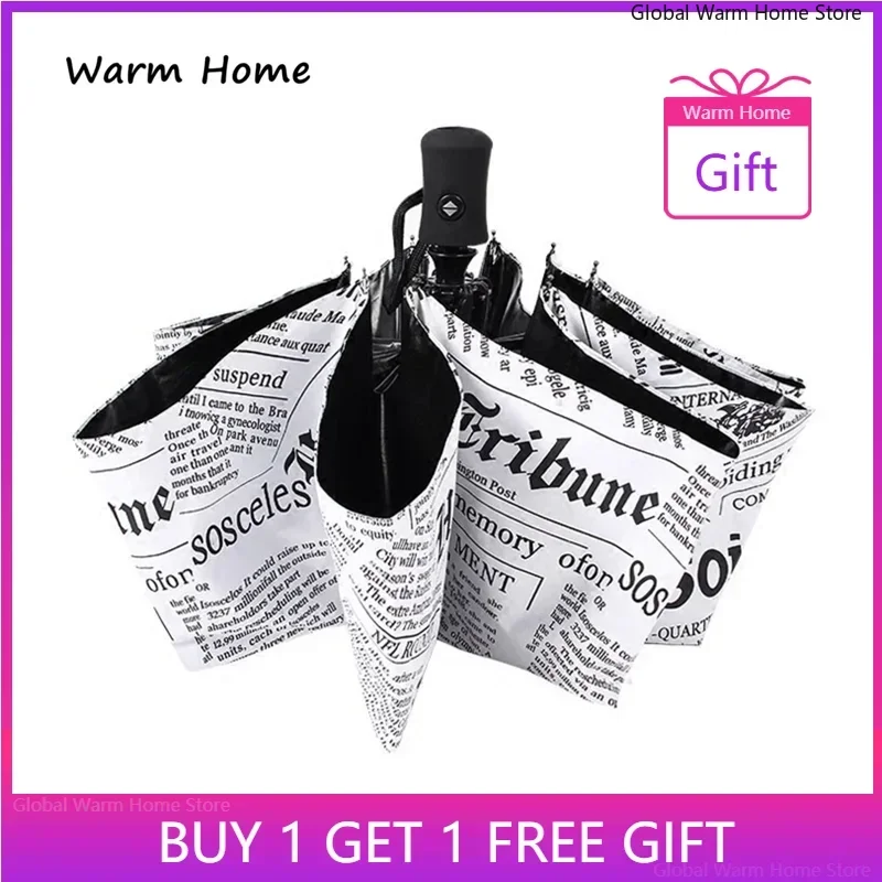 

Мини-зонтик мужской, картина маслом, газетный узор, покрытие, ветрозащитный, дождь, солнце для мужчин и женщин, 3-складной уличный зонтик, пляжный тент