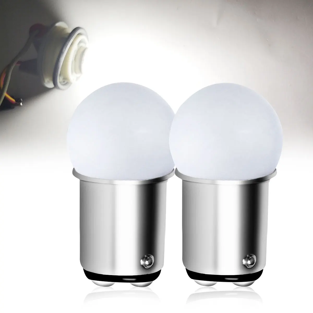 

2PCS Ultra Bright Car LED Turn Signal Lights Bulbs Projector Lens Brake 1156 ba15s P21W G18 S25 1157 bay15d P21 5W R10W 9456CW