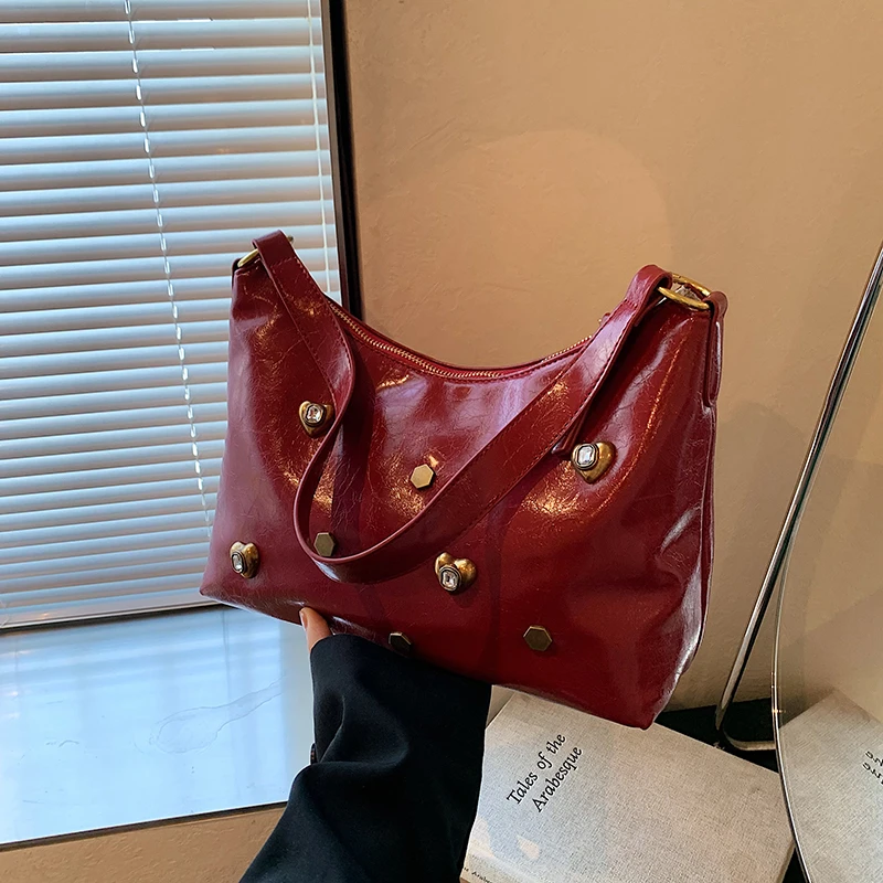 

Fashion PU Women's Shoulder Bags 2025 Spring New High Capacity Light Luxury Versatile Single Versatile Crossbody Bags