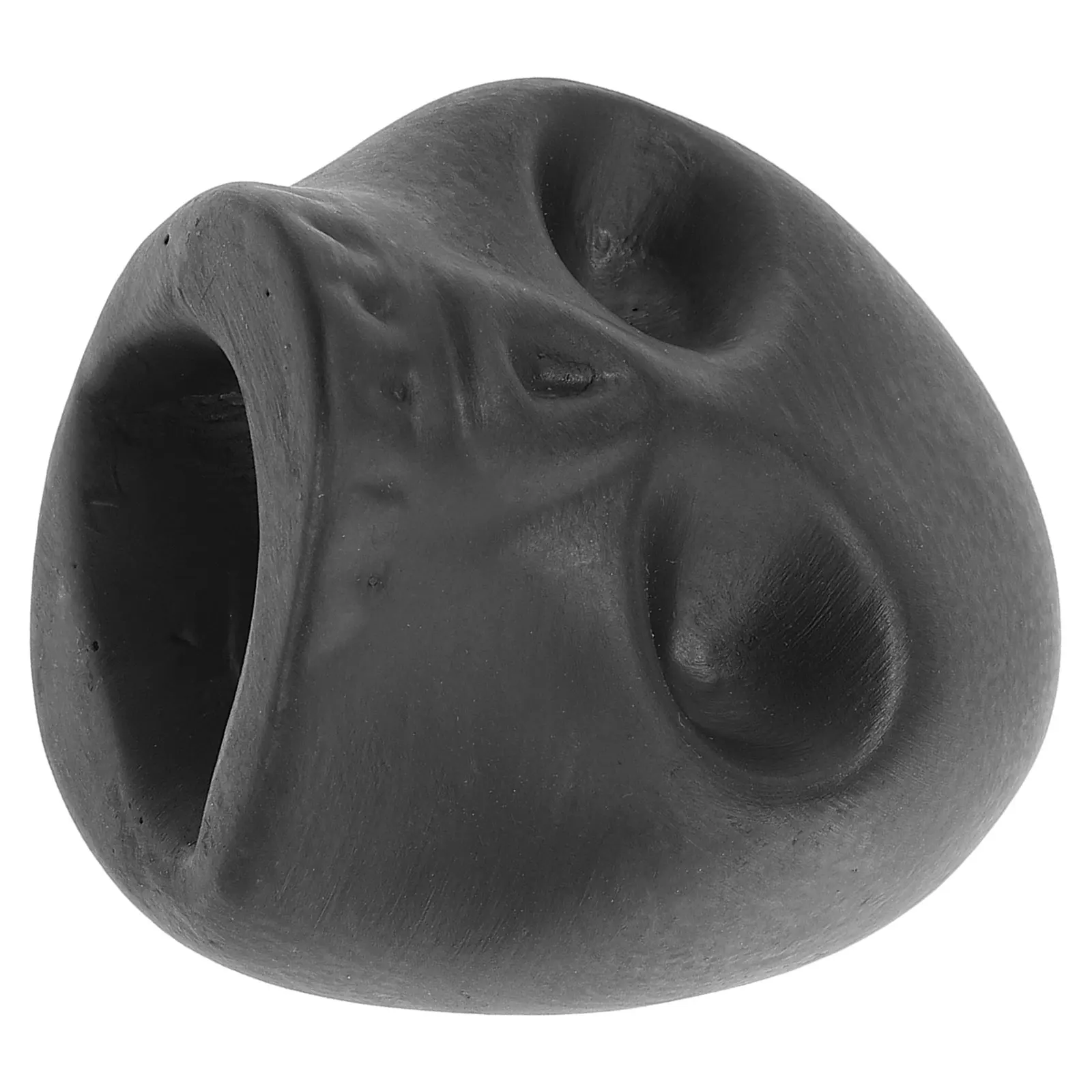 

Death Whistle Black Ceramic Artware Halloween Decoration Skull Shaped Prop Tabletop Gift Memorial Item Scary Sound Whistle