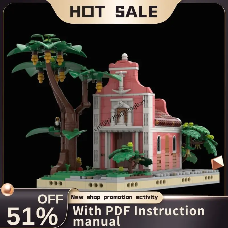 

1146Pcs Moc European Medieval Pirates Series Puerto Santa Maria Sailor Chapel Model Diy Creative Ideas Toy Gift Building Blocks